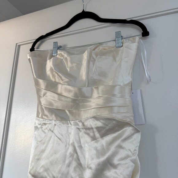NWT Reformation Barrow Silk Maxi Dress In Ivory Strapless Wedding Dress Sz 6 - Picture 5 of 10